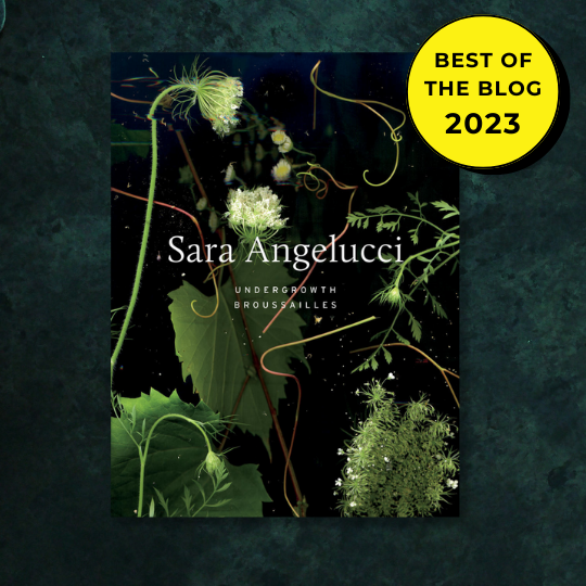 The cover of Undergrowth/Brousailles. A "Best of the Blog 2023" seal is in the upper corner.