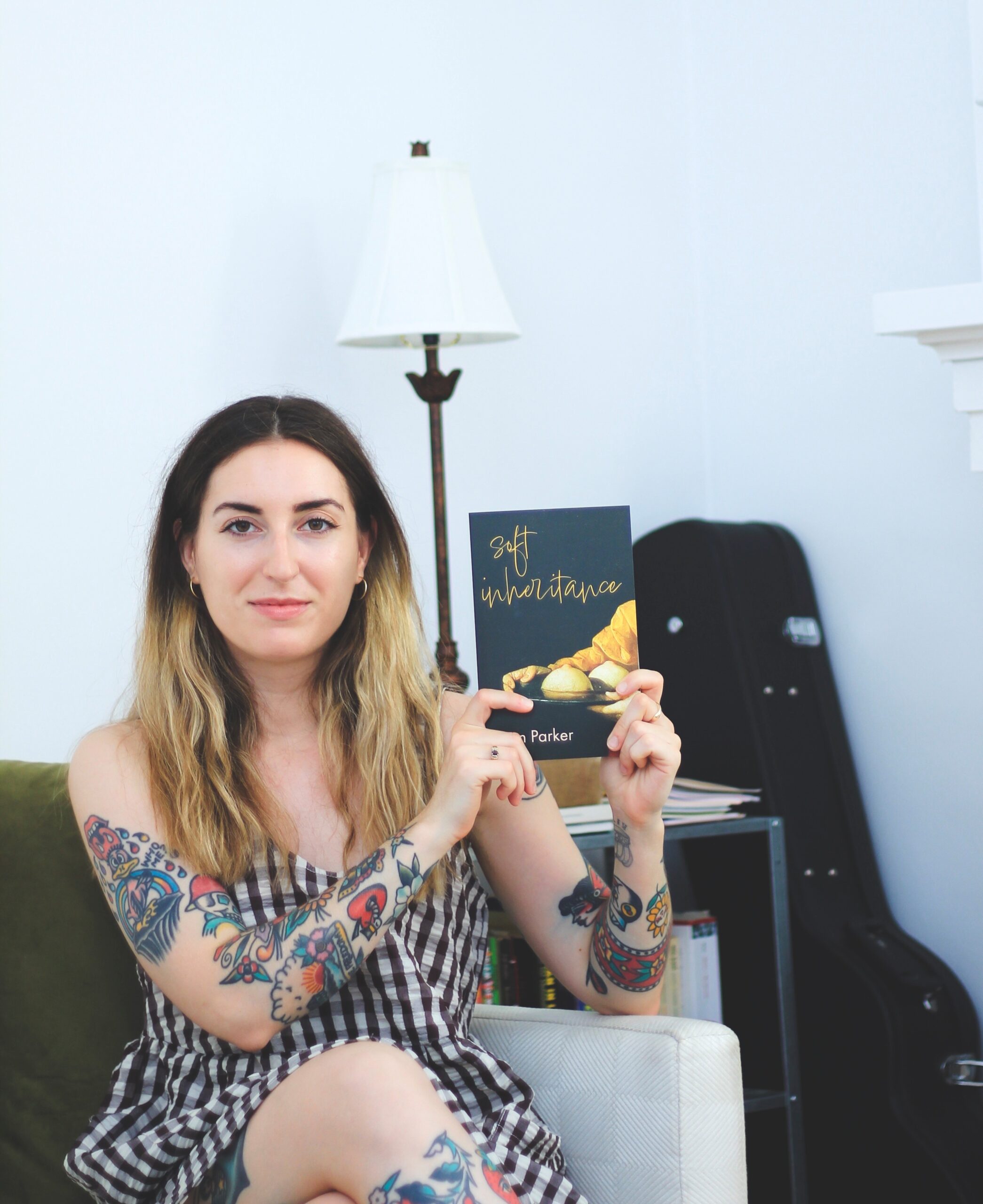 Fawn Parker at home in downtown Fredericton, NB, above the bookstore and around the corner from the cafe where she often writes.