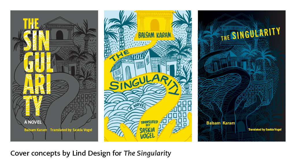 The three cover concepts for the Canadian edition of The Singularity.