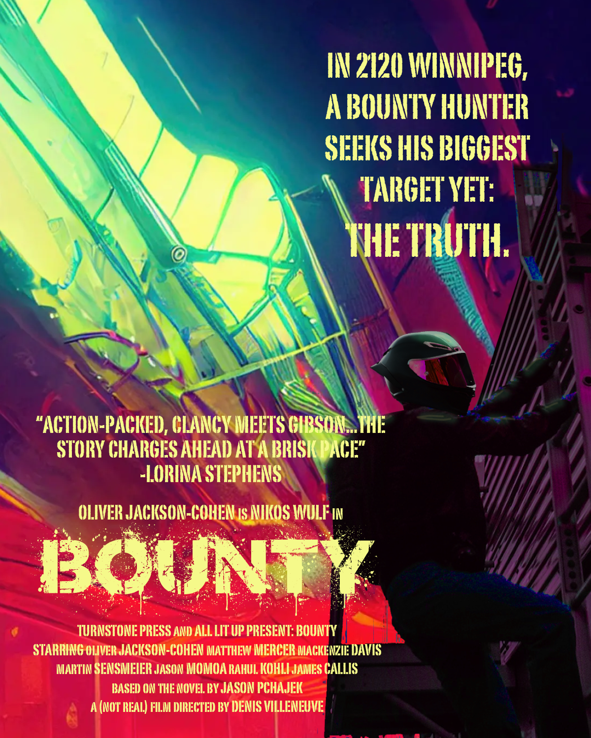 A mock-up movie poster of Bounty by Jason Pchajek.