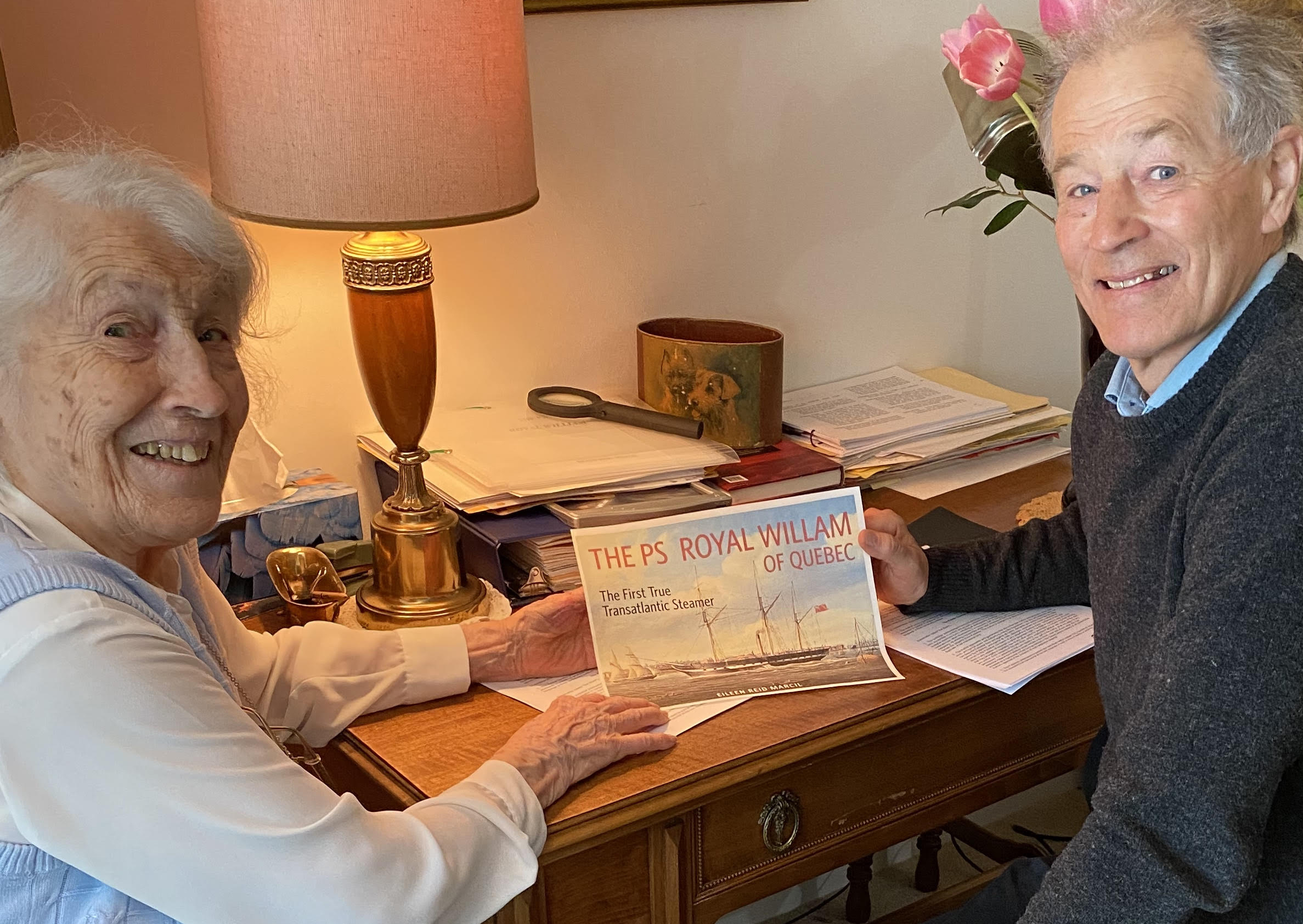 Eileen Reid Marcil signs publishing contract with Robin Philpot